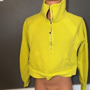 Lululemon Scuba Oversized Half Zip Hoodie Sweatshirt Women's M/LBright Yellow